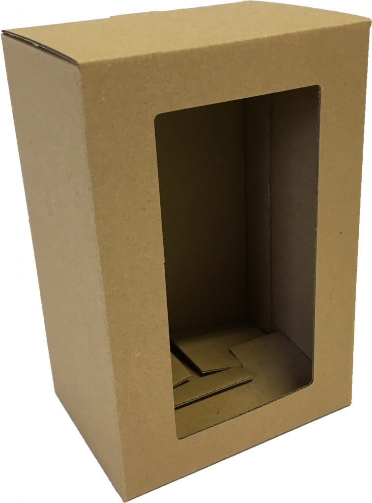 Ablakos (fólia nélkül) tároló doboz (100x75x150 mm) Kis méretű ablakos fólia nélküli, felnyitható tetejű önzáródó hullámkarton tároló doboz

Felhasználás: 
Ajándéktárgyak, édesességek, kozmetikumok egyéb kisméretű tárgyak tárolására alkalmas kis méretű önzáródó hullámkarton tároló doboz.

Méret: 100x75x150 mm - hullámkarton tároló doboz

Kivitel: Fefco 0215

Anyag: mikrohullám karton papír
Színek: 
alap: barna, fehér
színes: bordó, fekete, kék, zöld