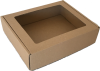 Akciós dobozok - Ablakos (fóliás) tároló doboz (182x150x45 mm)