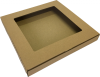 Akciós dobozok - Ablakos (fóliás) tároló doboz (260x260x30 mm)