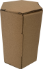 Mézes dobozok - Hatszöglető hullámkarton doboz, Mézes doboz (45x45x130 mm)